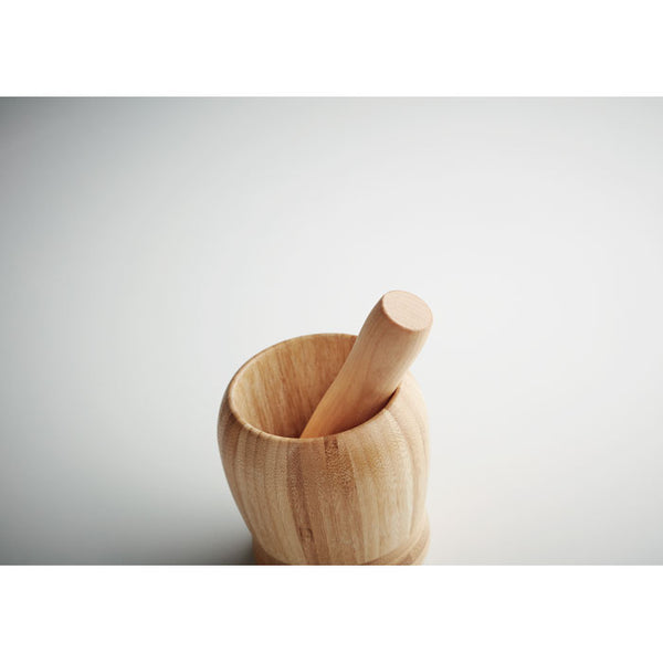 Bamboo mortar and pestle set