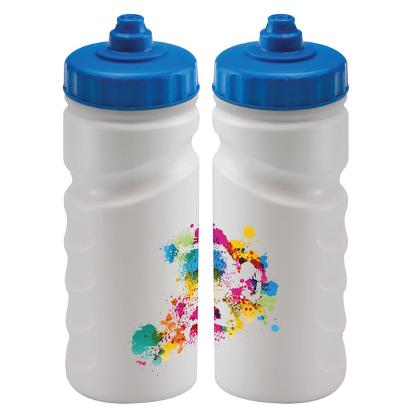 Marpley Finger Grip Full Colour Plastic Sports Bottle - 500ml