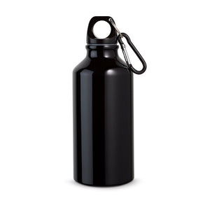 400ml Santon Bottle with Carabiner Black