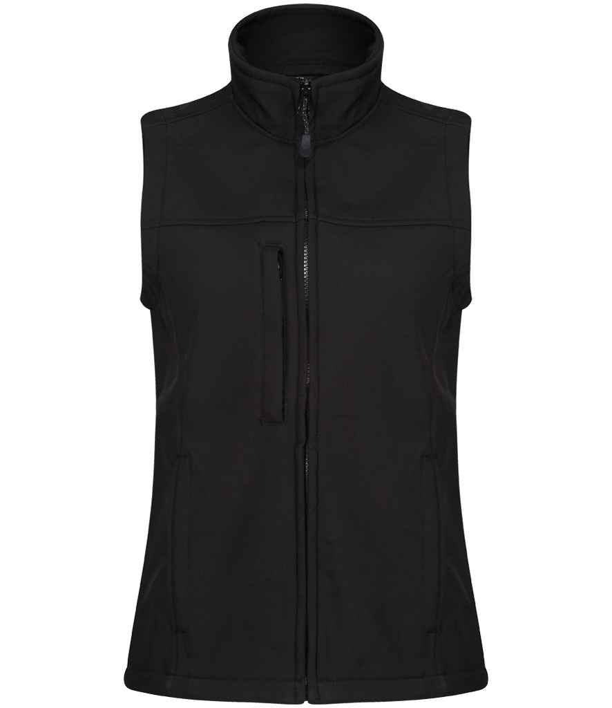 Regatta Ladies Flux Soft Shell Bodywarmer Black/Black