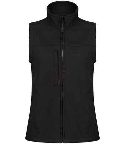 Regatta Ladies Flux Soft Shell Bodywarmer Black/Black
