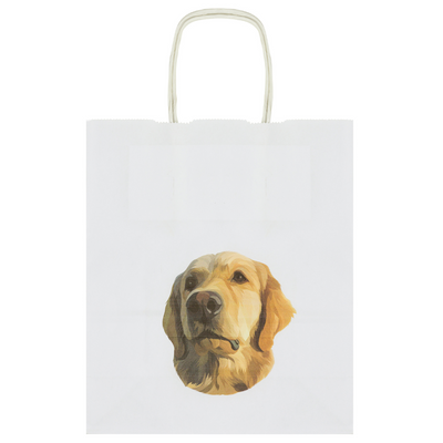 Branded A5 Kraft Paper Bag - Twisted Handles