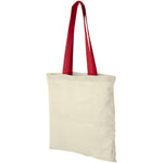 Branded Nevada 100 g/m² cotton tote bag coloured handles 7L