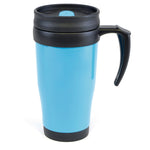 Branded Polo Plus 400 ml Plastic Solid Coloured Travel Mug