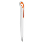 ABS twist ball pen with orange accents