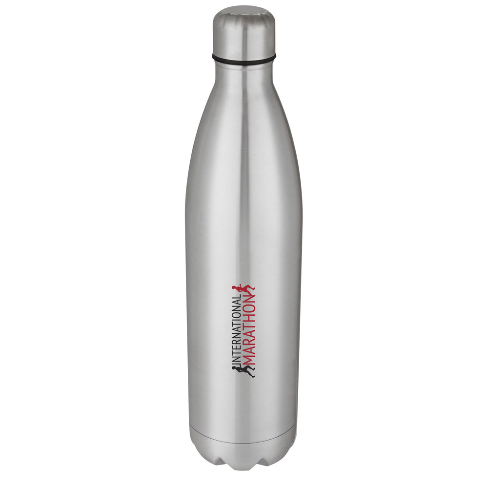 Branded Cove 1 L vacuum insulated stainless steel bottle
