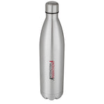 Branded Cove 1 L vacuum insulated stainless steel bottle