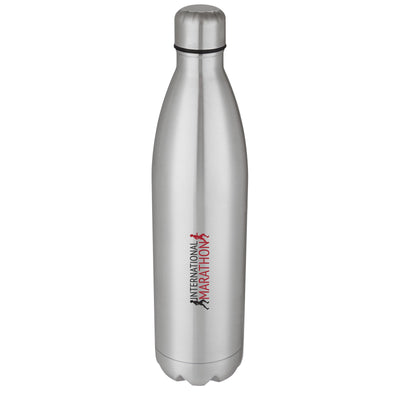 Branded Cove 1 L vacuum insulated stainless steel bottle