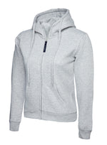 Branded Ladies Classic Full Zip Hooded Sweatshirt