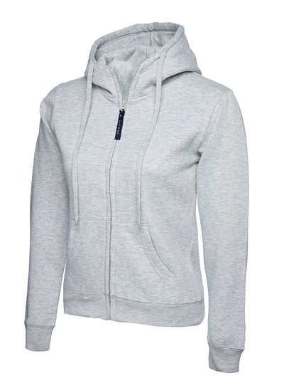 Branded Ladies Classic Full Zip Hooded Sweatshirt