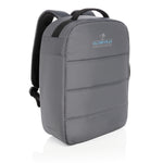 Branded Impact AWARE™ RPET anti-theft 15.6" laptop backpack