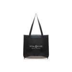 'Transparent Fabric Shopper' BLACK 600D and TPU Tote Bag