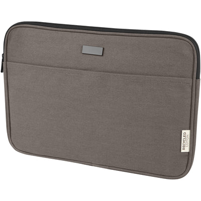 Branded Joey 14" GRS recycled canvas laptop sleeve 2L