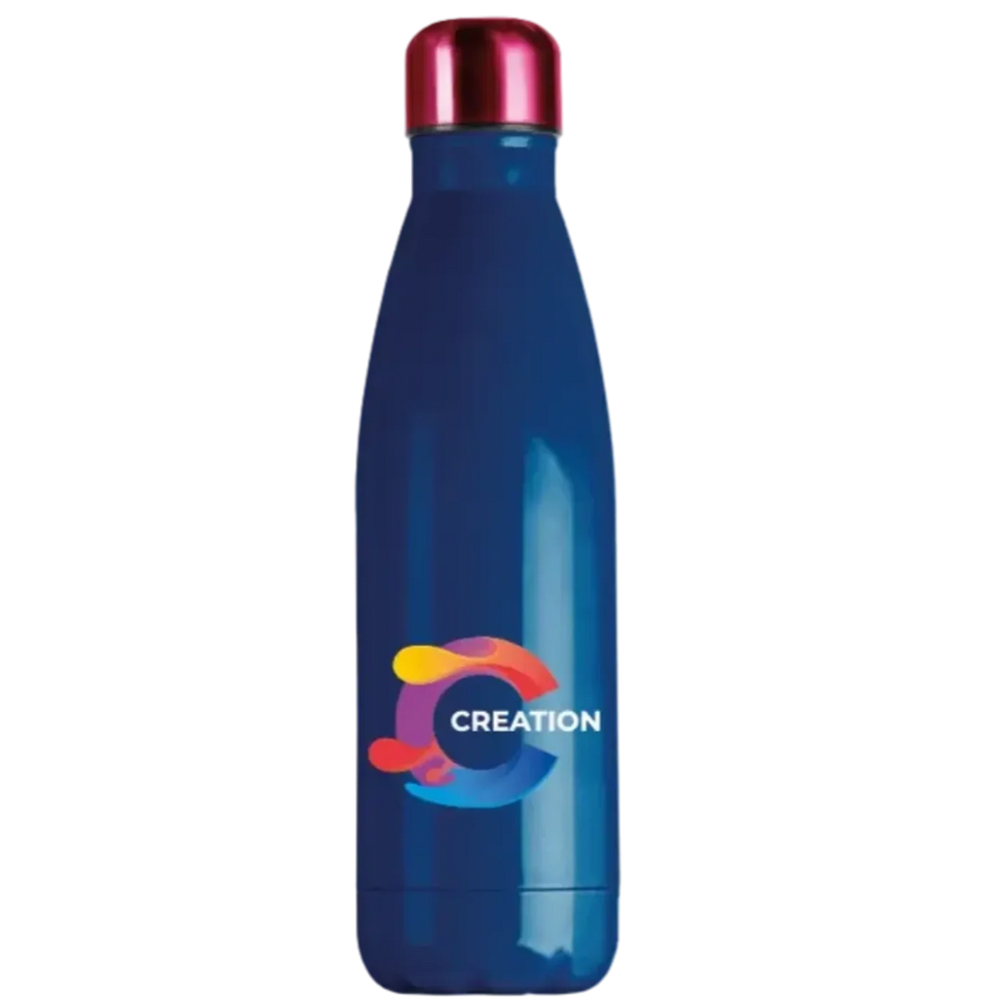 Pantone Matched Capella Metal Bottle with Different Colour Pantone Matched Lid - 500ml-Matt Finish