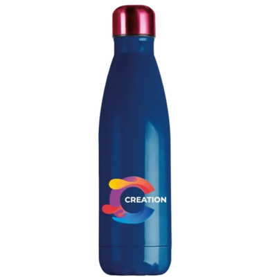 Pantone Matched Capella Metal Bottle with Different Colour Pantone Matched Lid - 500ml-Matt Finish