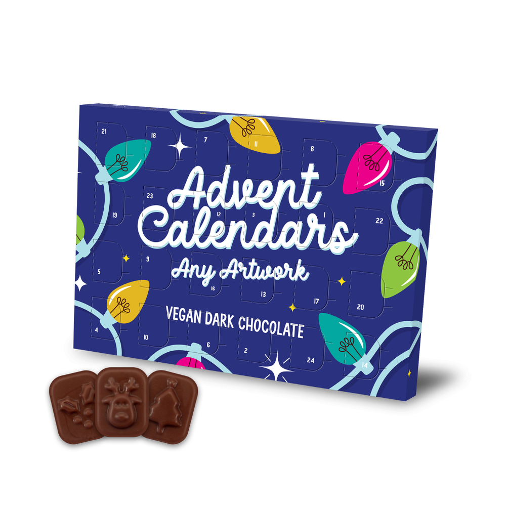 Branded A5 Vegan Dark Chocolate Advent Calendars