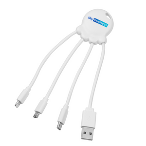 Branded Xoopar Eco Octopus Cable | Eco-Friendly Multi Charging Cable 