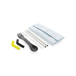 Branded Tierra 2pcs straw and cutlery set in pouch
