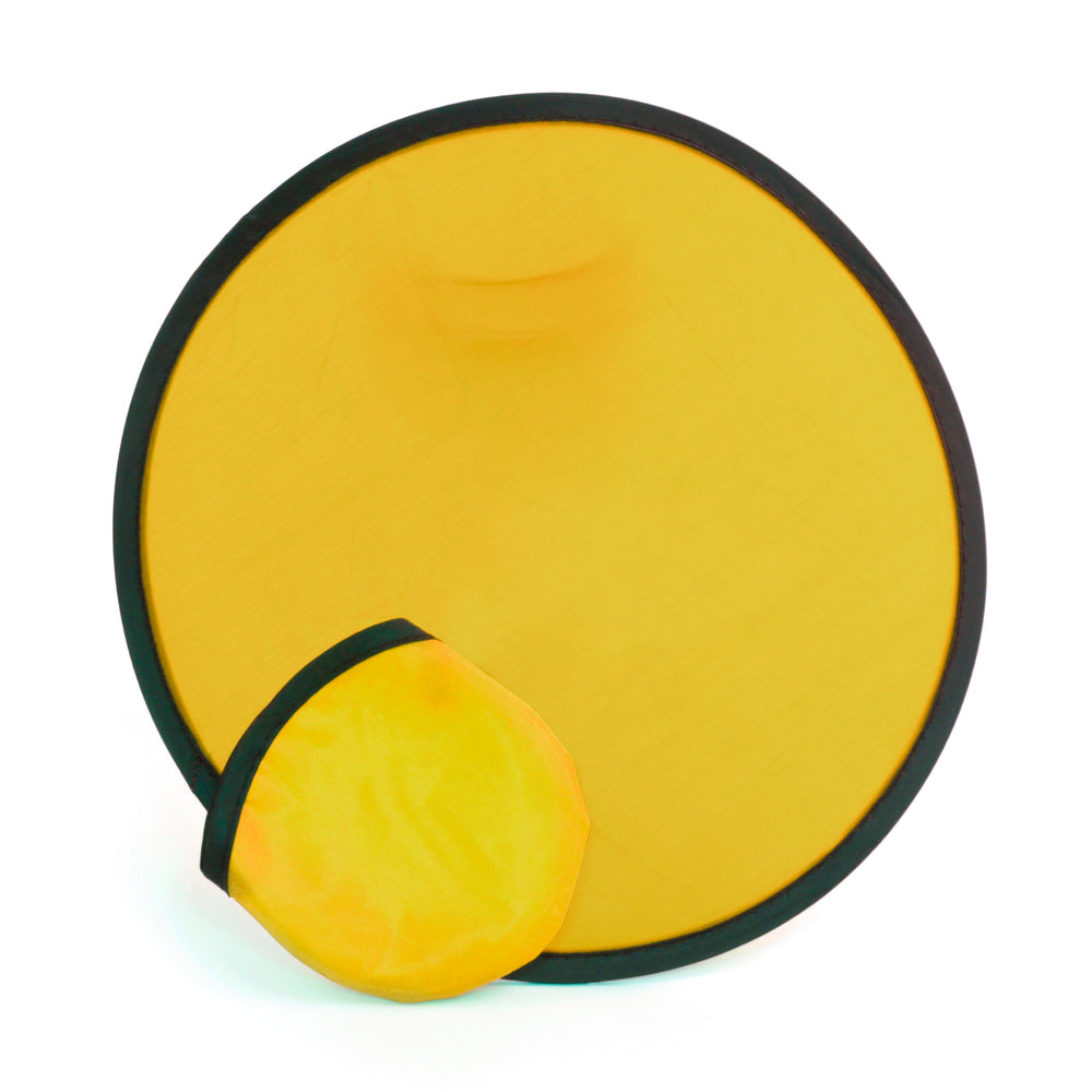 Branded Foldable Foldaway Frisbee with Pouch and Black trim