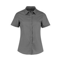 Kustom Kit Ladies Short Sleeve Tailored Poplin Shirt