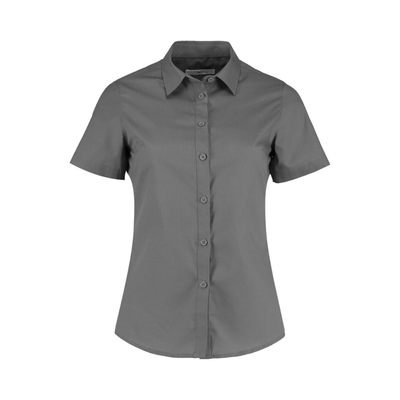 Kustom Kit Ladies Short Sleeve Tailored Poplin Shirt