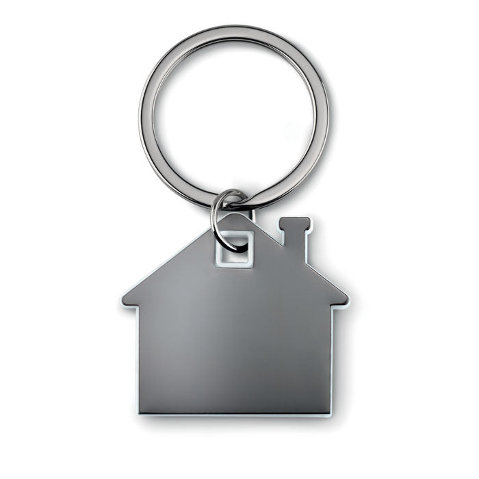 Branded House shape plastic key ring