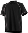 Finden + Hales Performance Piped Polo Shirt Black/White