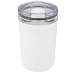 Branded Bello 420 ml glass tumbler with recycled plastic outer wall