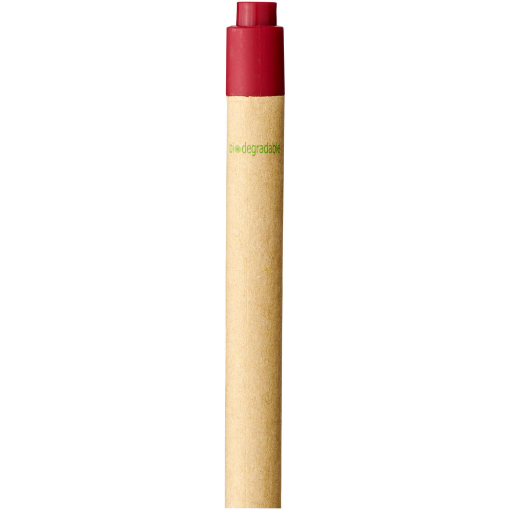Branded Berk recycled carton and corn plastic ballpoint pen