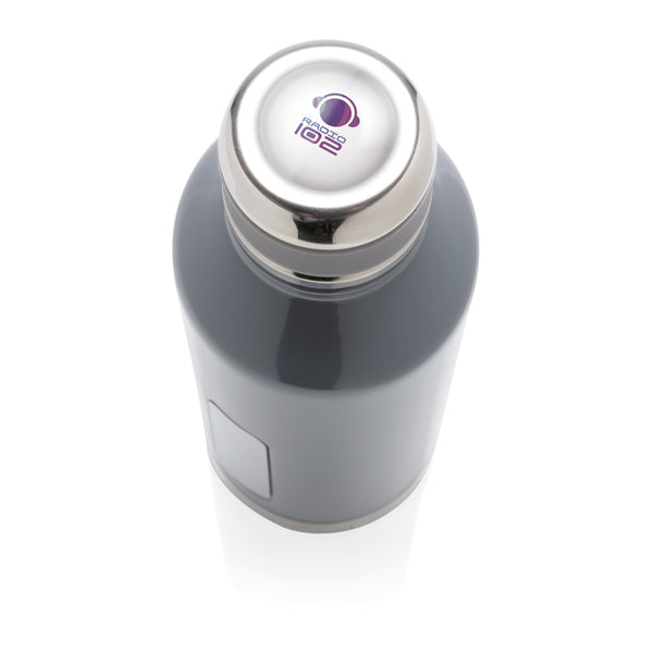 Branded Leak proof vacuum bottle with logo plate