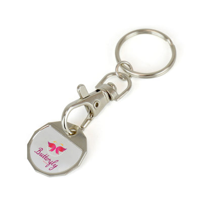 12-Sided Domed Trolley Coin Keyring