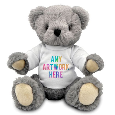 Printed 20cm Archie Bear - White T-shirt