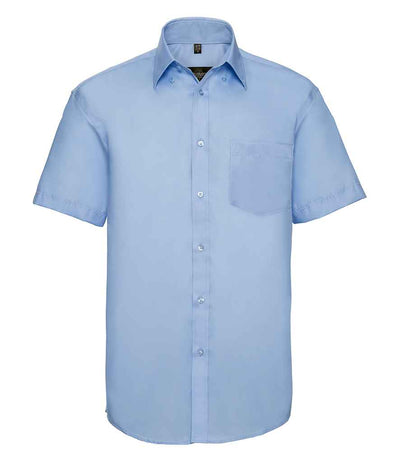 Russell Collection Short Sleeve Ultimate Non-Iron Shirt Bright Sky