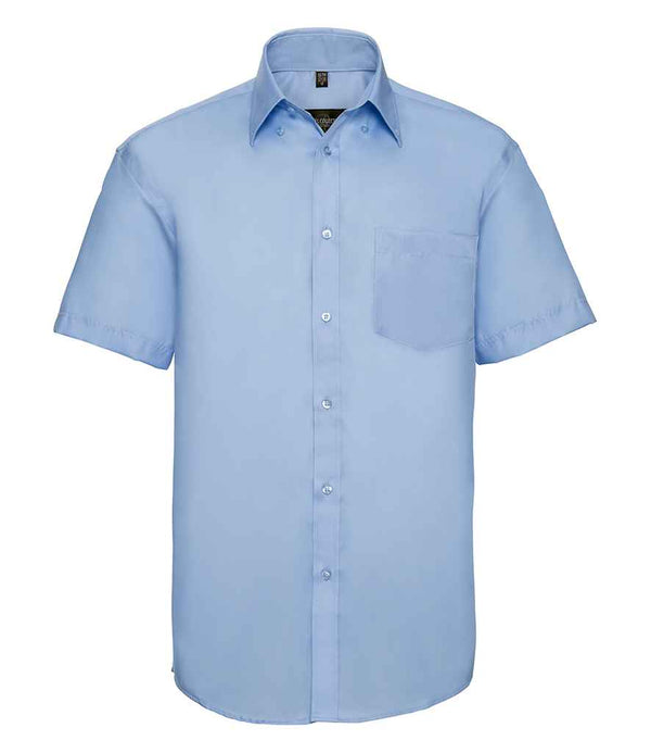 Branded Russell Collection Short Sleeve Ultimate Non-Iron Shirt