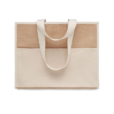 Branded Jute and canvas cooler bag