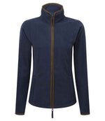 Premier Ladies Artisan Fleece Jacket Navy/Brown