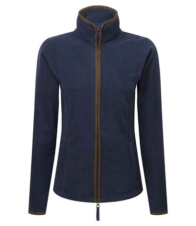 Premier Ladies Artisan Fleece Jacket Navy/Brown