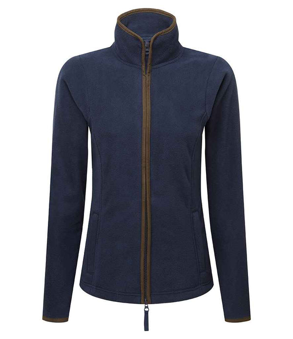 Premier Ladies Artisan Fleece Jacket Navy/Brown