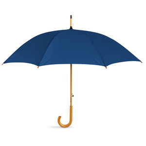 23 inch umbrella with Wooden Handle Blue