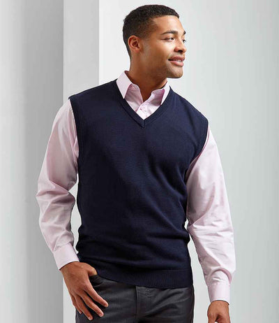 Premier Sleeveless Cotton Acrylic V Neck Sweater