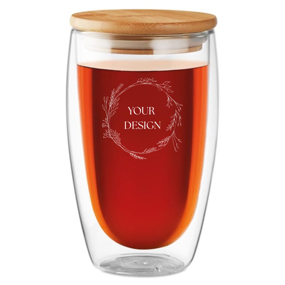 Branded Double wall glass 450 ml
