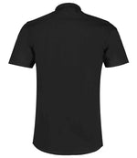 Kustom Kit Short Sleeve Tailored Poplin Shirt Black