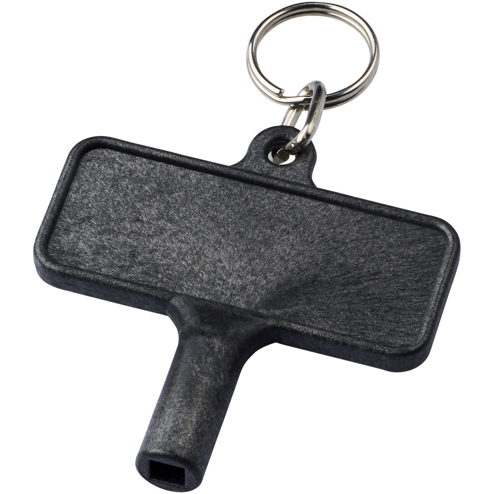 Branded Largo plastic radiator key with keychain