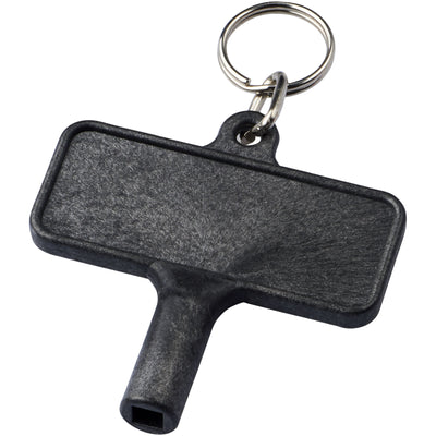 Branded Largo plastic radiator key with keychain