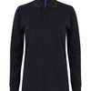 Henbury Unisex Long Sleeve Coolplus® Piqué Polo Shirt