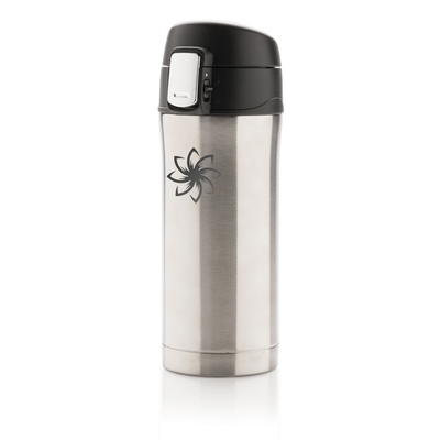 Branded RCS Recycled stainless steel easy lock vacuum mug