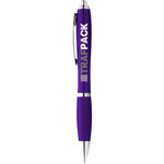Nash Ballpoint Pen in purple with logo branded to the barrel