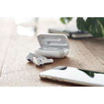 Branded TWS earbuds with charging base