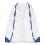 White 210D Polyester drawstring rucksack