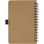 Branded Cobble A6 wire-o recycled cardboard notebook with stone paper